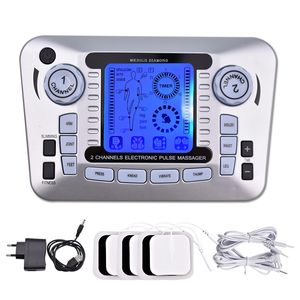 Andra massageföremål Electric Pulse Massager Tens EMS Muscle Stimulator 12Modes Digital Therapy Machine Massager Pain Relief Tool Health Care Machine 230817
