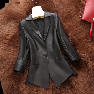 Women's Leather 2023Leather Jacket Casual Women Genuine Spring Autumn Natural Sheepskin Coats Real Ladies Jackets HQ16-CJ