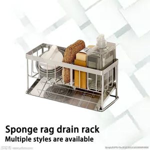 Food Storage Sets Premium 304 Stainless Steel Sink Sponge Cloth Draining Rack The Ultimate Kitchen Organizer for Effortless Cleaning and Drying 230817