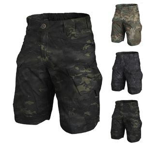 Herr shorts mode militär last casual kamouflage tryckt lösa flerficka utomhus jogging byxor Bermuda#g3