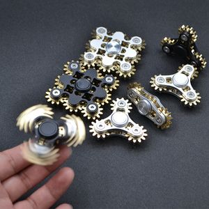 Spinning Top Updated Metal EDC Spinner 3 4 9 Gear Fingertip Gyro Hand Spinner Toy Gift for Kids Teen Stress Relief Toys Drop 230817