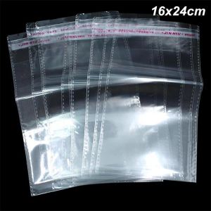 16x24cm Transparent OPP Self Adhesive Cello Cellophane Wraps Clear Cello Flat Treat Cookies Snack Storage Bags Self Seal Poly Plastic 451 LL
