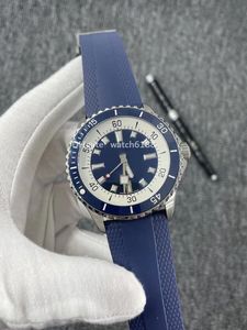 Super Ocean Dominant Men's Watch Ceramic Rim Electropated Scale Blue Dial 42mm Automatisk mekanisk rörelse Vattentät glöd lyxklockor