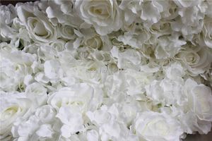 Kwiaty dekoracyjne SPR 2023ly 2d 10pcs/działka Kości słoniowej sztuczna hortensja Rose Flower Wall Wedding Tacdrop ​​Lawn/Pillar Droga Dekoracja ołowiu