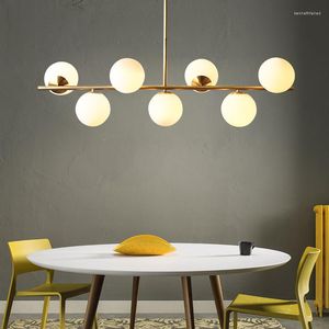 Pendant Lamps Nordic Copper Lamp Style Creative Restaurant Simple Modern Bedroom Magic Bean Chandelier Molecular