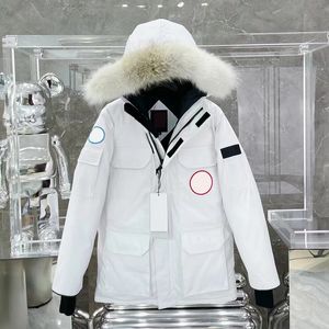 Designer inverno para baixo jaqueta canadá homens mulheres moda canadense tendência pele parkas ganso amantes engrossado calor pena impermeável quente ao ar livre