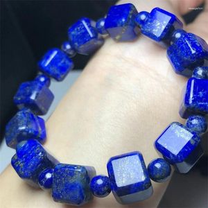 BANGLE Natural Lapis Lazuli Cube Bracciale Crystal Healing Stone Fashion Gemstone Women Gioielli Gift 1PCS