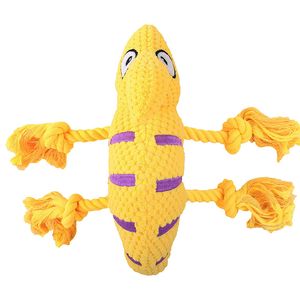 Medium Large Dog Plush Stuffed Chameleon Pull-out Interactive Sturdy Pet Toys Vocal Dog Toys