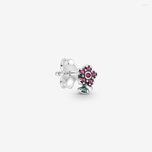 Brincos de garanhão Real 925 Sterling Silver My Pretty Flower Single For Women Ear Pins Fine Jóias Finas Brincos coreanos