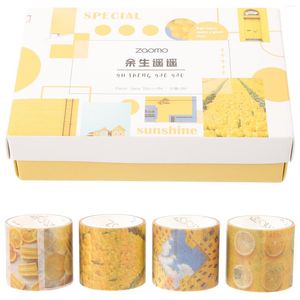 Presentförpackning 20 rullar dekorativ trycktejp estetisk washi journaling levererar tid urklippsbok tunna band japanska papper vintage hantverk