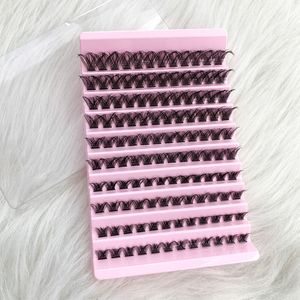 Diy Lash Extension Eyelashes 100% Handgjorda 10 rader Dramatiska fransar Bunds DIY -kluster Soft Rand Strip