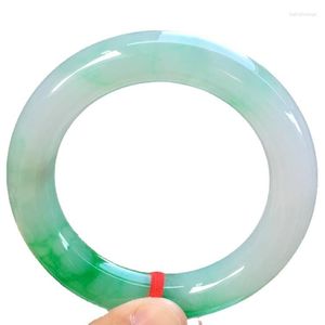 Bileklik Sertifika Gönder Gerçek Burma Green Jade Kadın Şifa Takı Myanmar Sınıf A Jadeite Bangles Emerald Muska Bilezikler