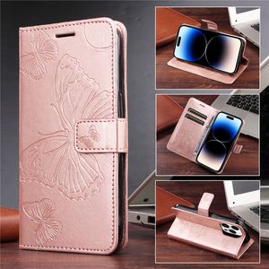 Rope Magnetic Flip Butterfly Phone Case för iPhone 15 14 13 12 Pro Max Samsung Galaxy S22 S23 Ultra Google Pixel 7 8 7A 7Pro 8Pro Sony Xperia 10 1 5 Slim Leather Wallet Shell