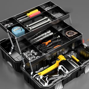 Tool Box Empty Large 3 stage Storage Case Organizer Waterproof Plastic Hard Carry Folding Accessory Toolbox 230816
