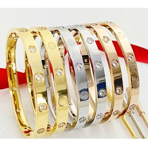 Klassiker Designer Love Armband Armreifen für Frauen Männer 4cz 316L Titanium SteelScrew Schraubendreher Gold Silber Schmuck mit rotem Beutel