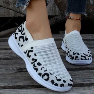 Dress Shoes Women's Leopard Tennis Sneakers Summer Autumn New Mesh Breathable Sport Shoes Ladies Walking Running Flats Zapatos De Mujer T2308