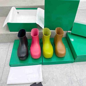 Bottega-venetta Botega Boots Puddle Bomber Mens Shoes Ankle Boots Star Stare Lace Up Booties Grass Green Egg York Star
