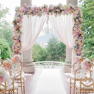Kwiaty dekoracyjne 20 cm x 50cm 10pc Wysokiej jakości hortensja linia róży Rose Wedding Props Arch Silk Runway Road