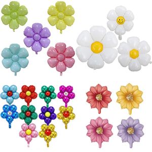 Other Event Party Supplies Flower foil balloon Daisy SunFlower Rose various flowers balloons Wedding Birthday Valentines Day Decoration 230818