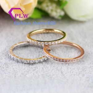 Hot Buy K Gold Diamond Ring Mosang Diamond Wedding Ring Set Fashion Rose Gold Row Ring Joint Ring Couple Jewelry