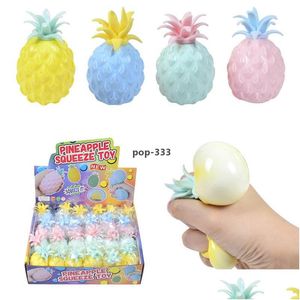 Decompression Toy Cross-Border Creative Simation Fruit Vent Light Mud Flour Ball Pineapple Manufacturers Direct Sales Drop Delivery To Dhrtb