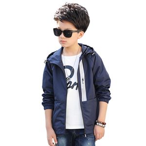 Jackets Children Outerwear Kids Sporty Solid color Doubledeck Waterproof Windproof Boys For 515 Years Old 2Colors 230817