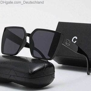 Solglasögon Mens Women Designer Solglasögon Luxury -kanalglasögon Fashion Eyewear Diamond Square Sunshade Crystal Shape Sun Full Package Z230819