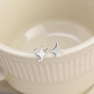 Stud Earrings Silver Color Star Light Luxury Women Girl Gift Cute Banquet Asymmetry Unique Design Of Jewelry Earring