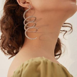 Dangle Earrings Summer Metal Rhinestone Snake Shaped Bridal Wedding Party Creative Jewelry 2023女性のチャームアクセサリーギフト