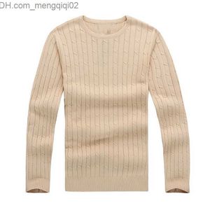 Camisolas masculinos Designer masculino Designer pequeno milha de cavalo wile marca pólo sweater de lã torção malha algodão pullover de algodão de alta qualidade cor tamanho asiático Z230819