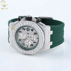 D VVS 스터드 MOISSANITE DIAMOND BUSSDOWN PASS TTER HANDMADE 최고 브랜드 LUMINOUS MEAN EGKTM7UGS5XOY의 Profsional Wrist Watch.