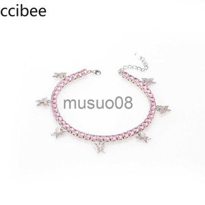 Pendant Necklaces Ladies Accessories New Zircon Inlaid Butterfly Anklet Female Ins Exquisite Ladies Jewelry Factory Direct Sales J230819