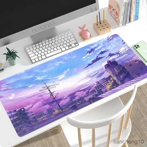 Muskuddar Wrist City Neon Mouse Pad Gaming XL Ny anpassad hemmousepad XXL Keyboard Pad Natural Rubber Carpet Soft Table Mat R230819