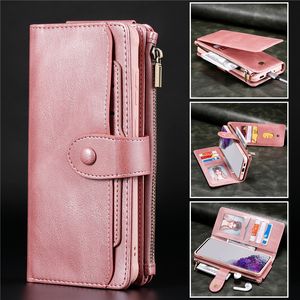 iPhone 15 15 14 13 12 PRO MAX SAMSUNG GALAXY S22 S21 S20 NOTE20 ULTRA MULTISE CARD SLOTS ZIPPER WALLET CHEAN SHELLE