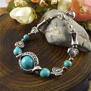 Link bransoletki bohemian turkusy koraliki dla kobiet Reiki nature Stone kostka cylinder nieregularny Bolegle Healing Healthcare Prezenty biżuterii