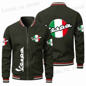 Heißer Verkauf von Herren Vespa Motorrad gedruckte Jacke Windschutzscheibe lässig männliche Rennfahrer Motorradjacke Cothing Coat T230819