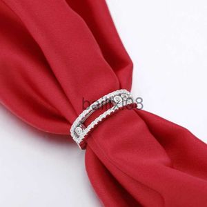 Pierścienie zespołowe modny pierścionek mobilny popularny w Internecie S925 srebrny mikro set Diamond Elastyczny pierścień dla kobiet J230819