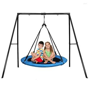 Lägermöbler Swing With Stand Outdoor Frame Courtyard Home Patio Garden Beach Camping Leisure Folding Hammock Chair