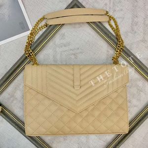 Designer handväska kvinnors axelväska mobiltelefonpåse hög quiltad crossbody v caviar kuvertpåse plånbok