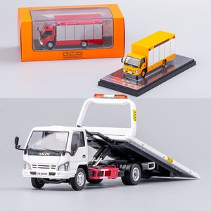 Diecast Modell GCD 1 64 ISUZU -Serie Belohnung Flatbett Schleppwagen 4K Fire Car 230818