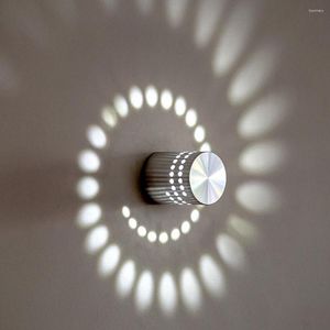 Wall Lamp 3W Modern Minimalist LED Light Spiral Sconce KTV Decor Energy Saving