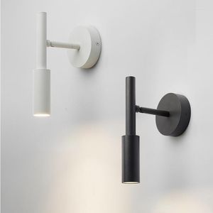 Wall Lamps Nordic Simple Bedside Lamp Modern Bedroom Background Living Room Study Reading Lighting Creative LED Light Rotate Sconce