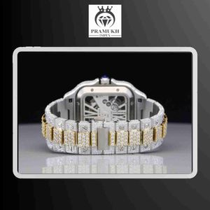 VVS Moissanite Diamond Watch Men Hip Hop Diamond Watch Stalils Stals Automatyczne luksusowe godne antyczne zarośniki biżuterii