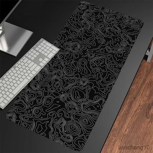 Mouse Pads Wrist Black White Mouse Pads Gaming Mousepad Mouse Mat Keyboard Mats Desk Pad Mousepads XXL 90x40cm For Computer R230819
