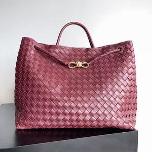 BVS Andiamo Tote Nappa Weaving Crossbody أكياس كبرى ناعمة من جلد الغنم عمل الكتف