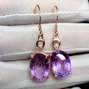 Gestüt Ohrringe Das Geschenk für Ihre geliebte Frau Amethyst 925 Sterling Silber High Jewelry Natural und Real