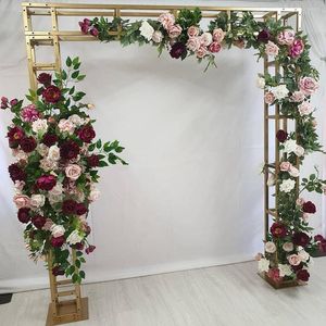 Candele No Flowers) Event Party Fornitura Decorazione del matrimonio Drops Metal Gold Flower Wall Balloon Arch Stand AB0817