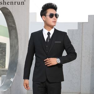 Herrenanzüge Blazer Shenrun Männer Slim Business Formaler klassischer Anzug Hochzeitsbräutigam Party Abschlussball Single Brea