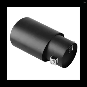 Stainless Steel Car Exhaust Tip 2.1In To 1.5In Universal Pipe Modification Tail Throat (Black)