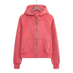 Yoga Wear Hoodie Frauen Designerjacken Frauen Zip Hoodies mit Taschen Yoga Wear Tauch übergroß